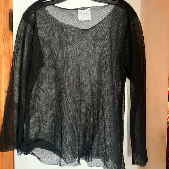 Cotton mesh top -black XL - Picture 2 of 4